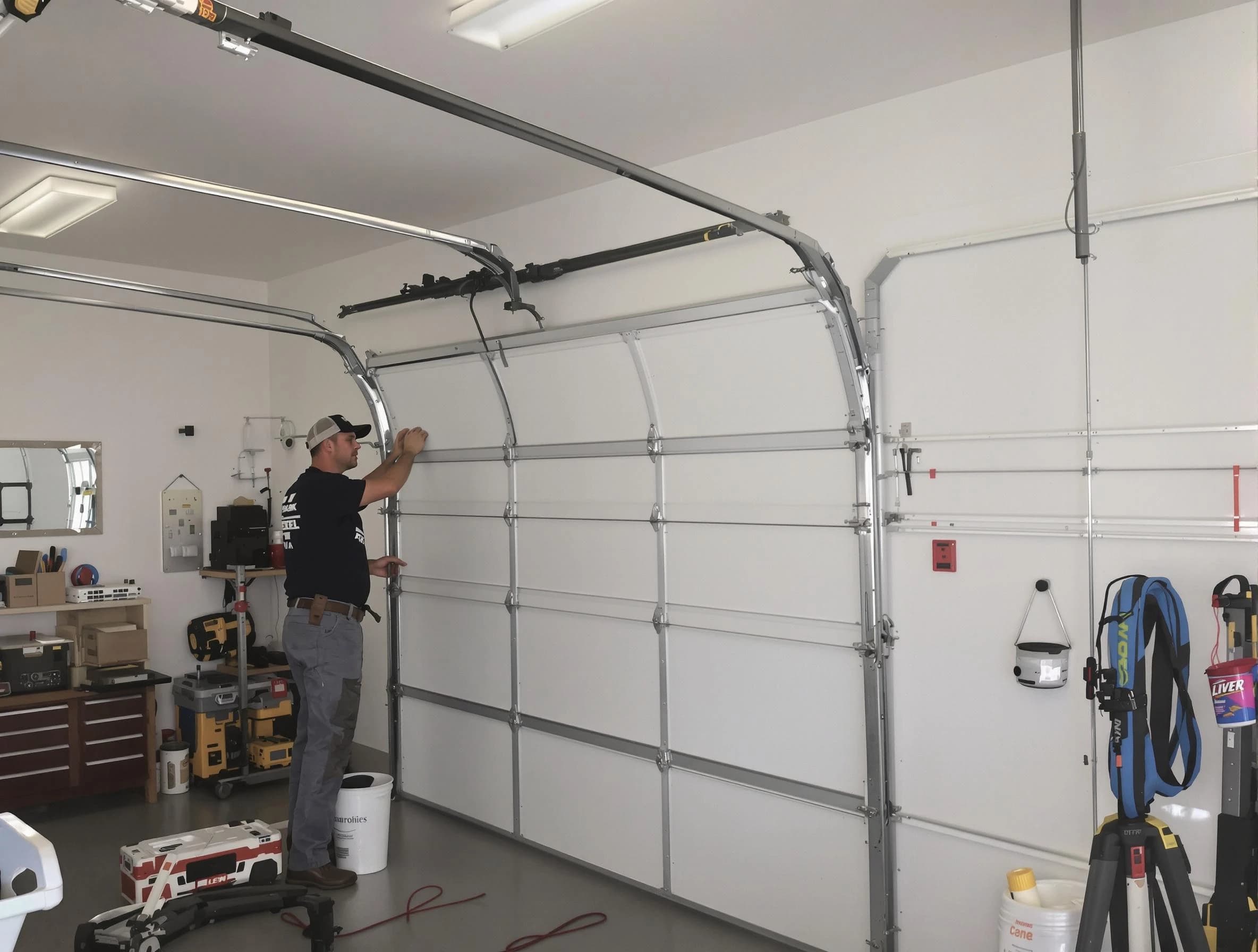 Ridgewood Garage Door Repair team installing new garage door in Ridgewood