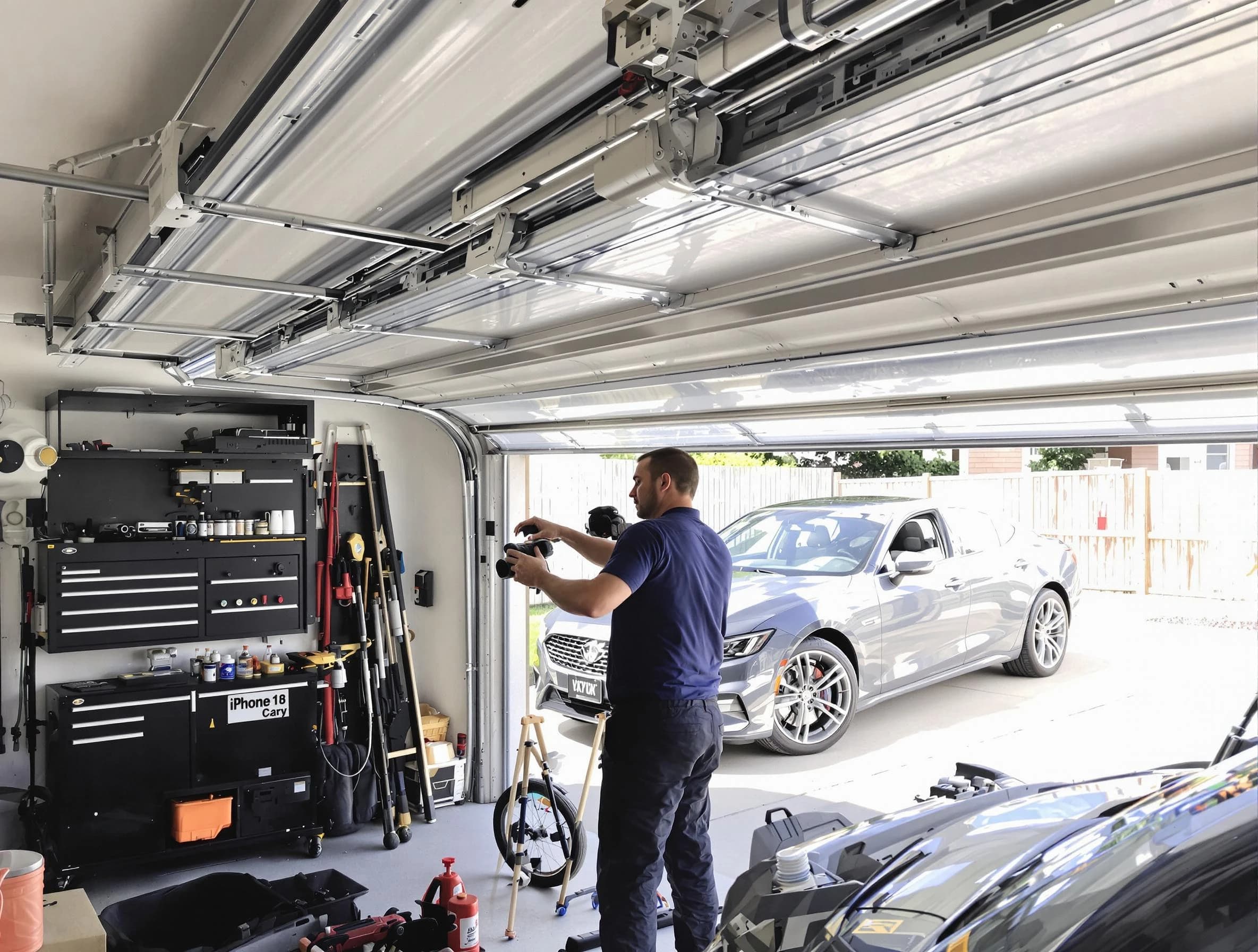 Ridgewood Garage Door Repair technician fixing noisy garage door in Ridgewood