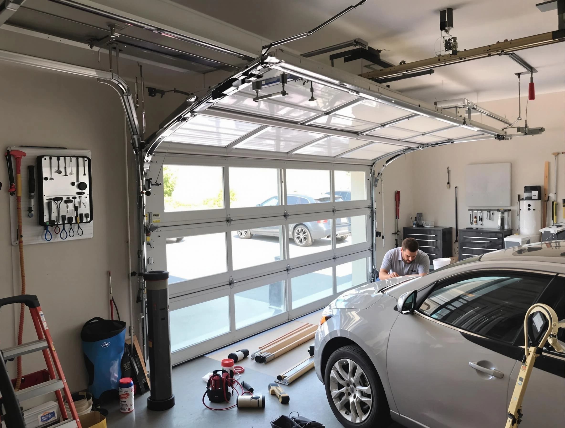 Garage door noise reduction service by Ridgewood Garage Door Repair in Ridgewood