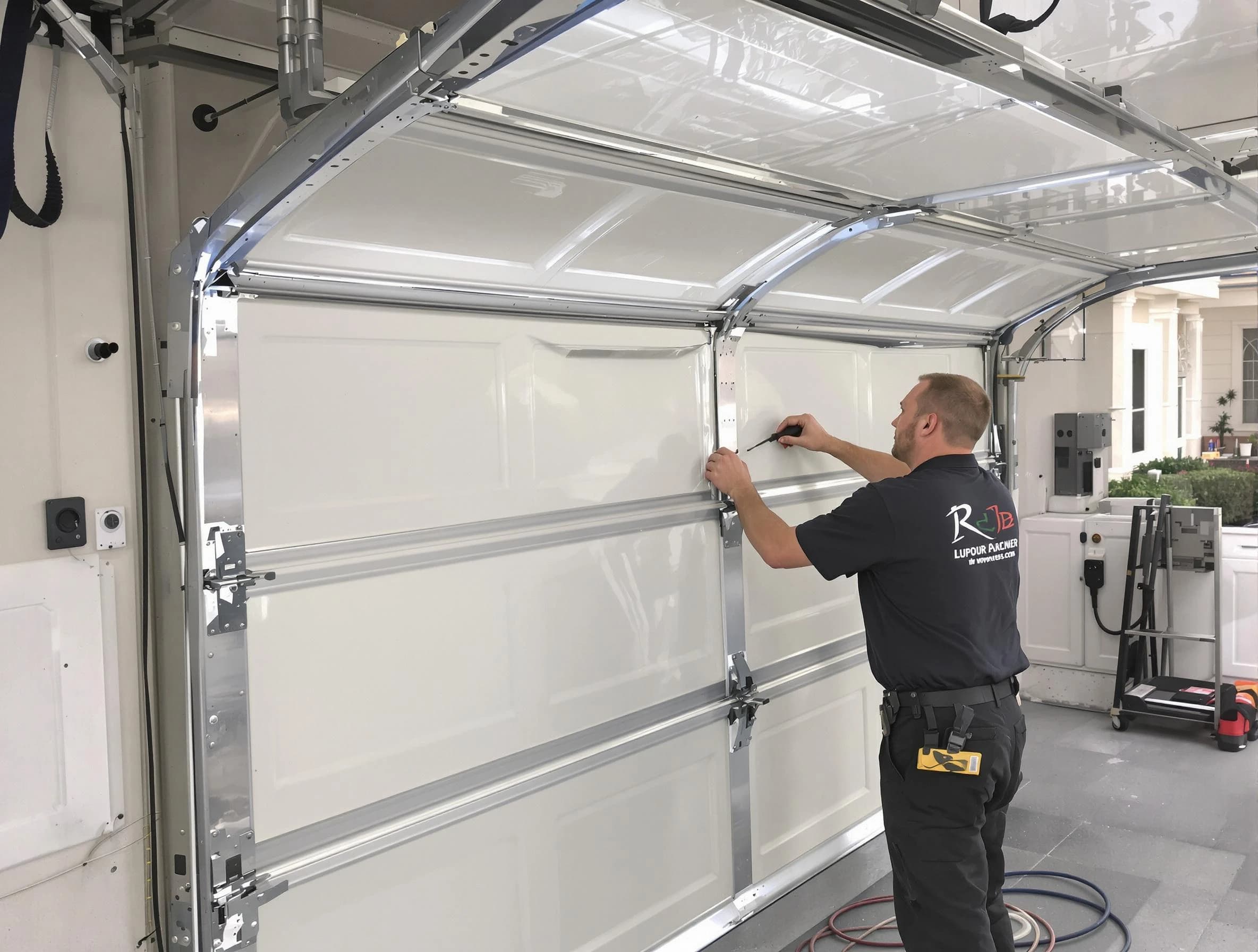 Ridgewood Garage Door Repair professional performing panel repair in Ridgewood