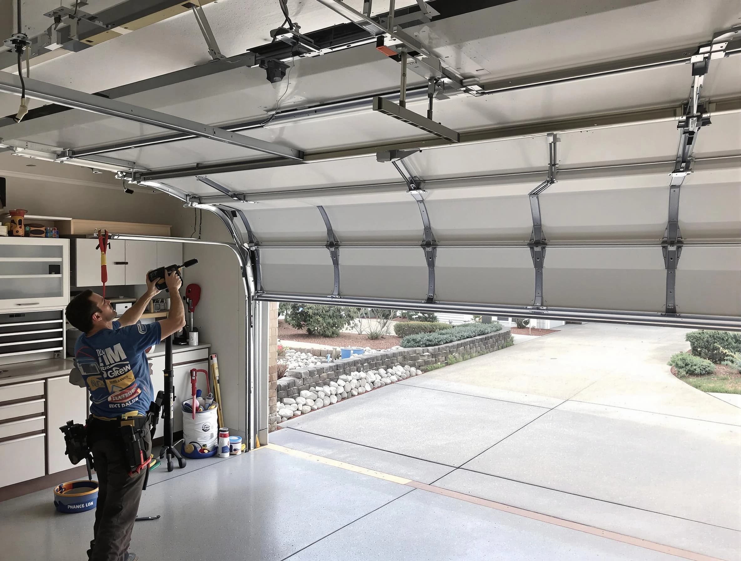 Garage door track repair service by Ridgewood Garage Door Repair in Ridgewood
