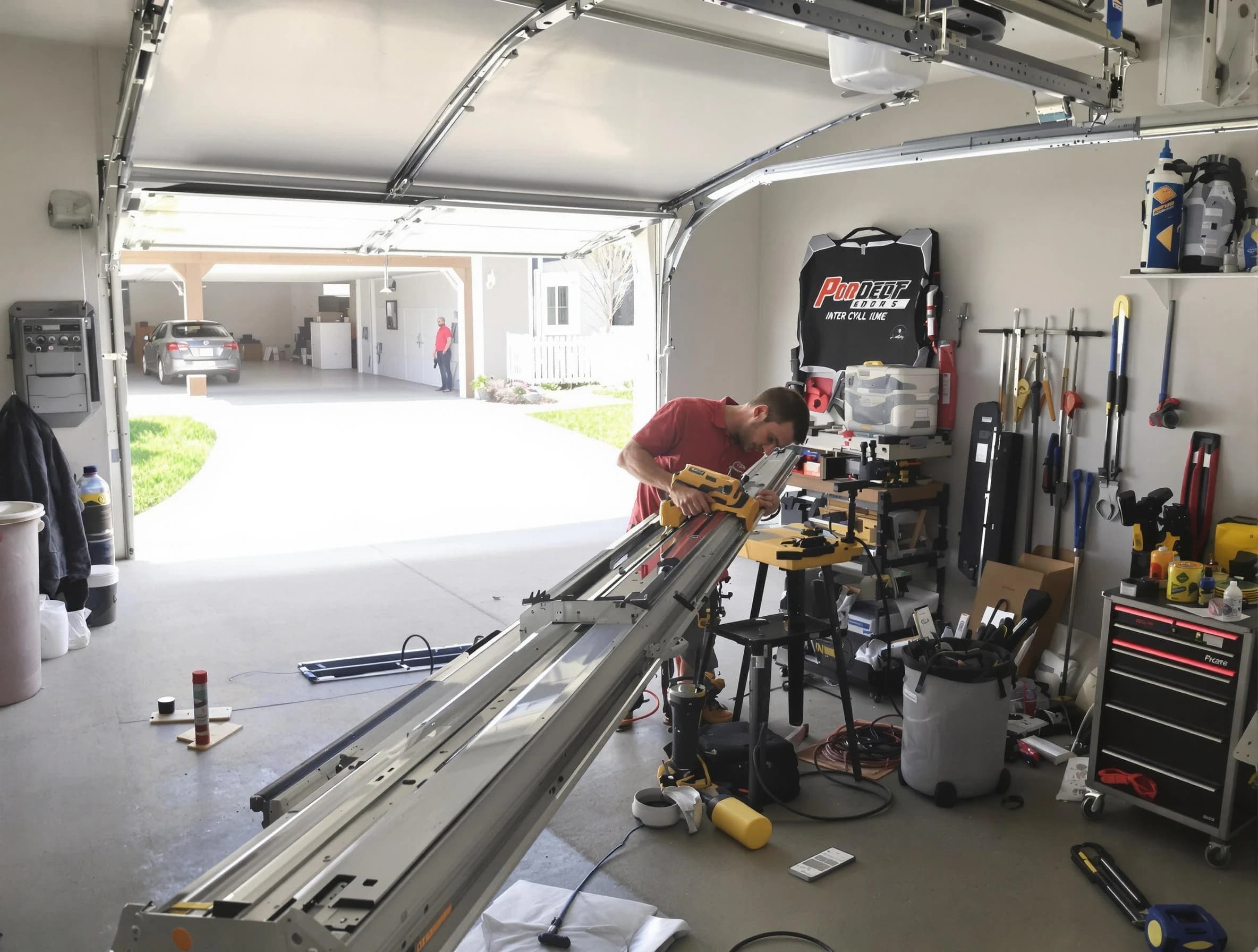 Ridgewood Garage Door Repair expert performing track repair in Ridgewood