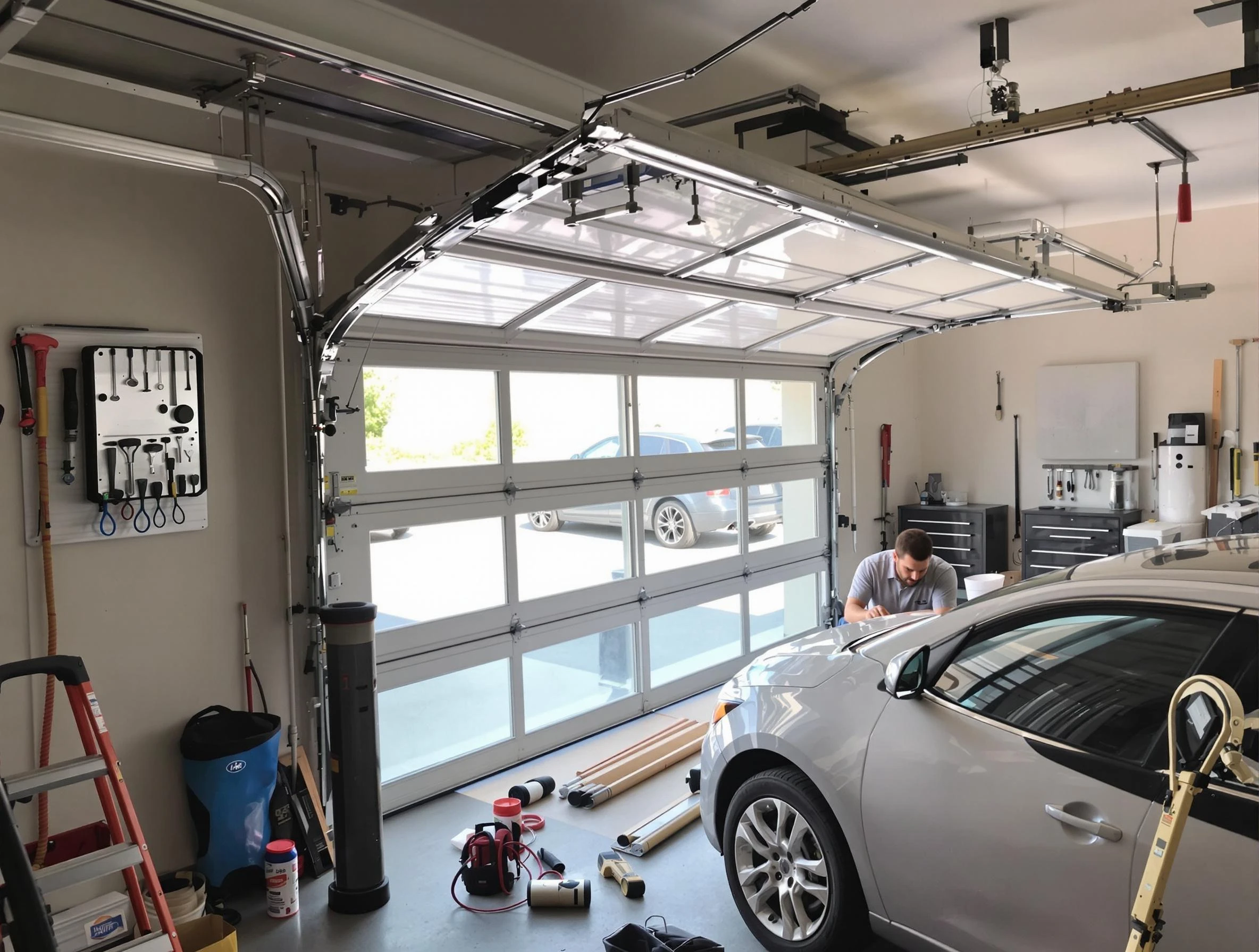 Garage door noise reduction service by Ridgewood Garage Door Repair in Ridgewood